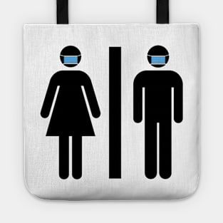 Washroom Sign Symbol Face Mask Tote