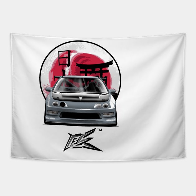 integra type r racecar lowered gray Tapestry by naquash