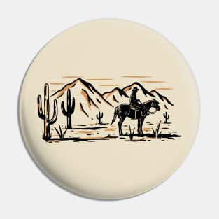 Lone cowboy Pin