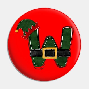 Letter W - Christmas Letter Pin