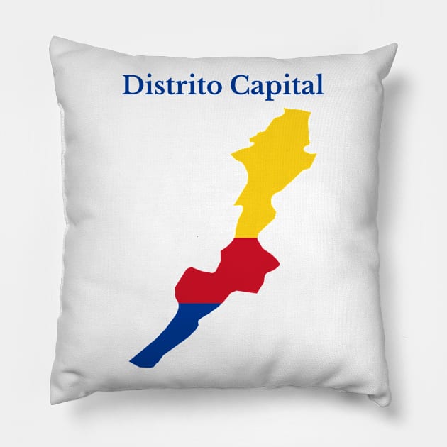 Capital District Colombia Map Pillow by maro_00