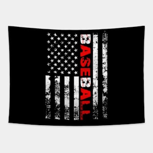 American Flag Gift Baseball Lover Tapestry