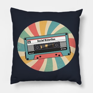 retro social distortion Pillow