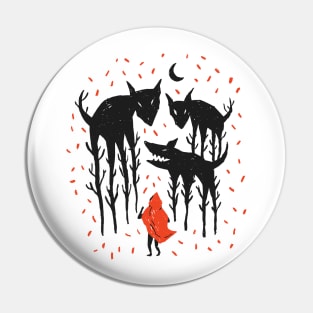 RED RIDING HOOD ILLUSTRATION Pin