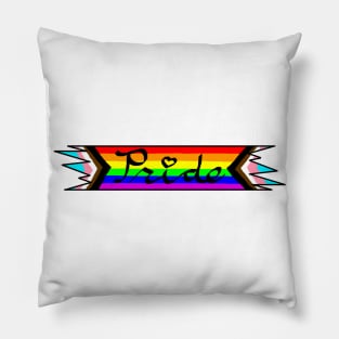 Trans POC LGBTQ+ Pride Ribbon Pillow