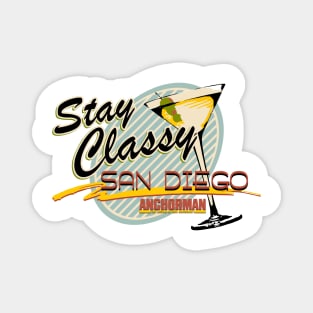 Anchorman Stay Classy San Diego Martini Glass Magnet