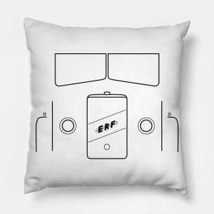 ERF D16 classic 1950s lorry black outline graphic Pillow