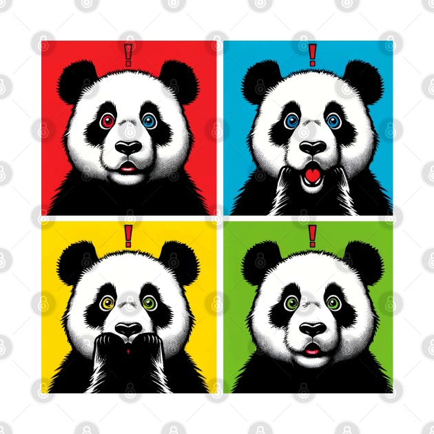 Pop Surprised Panda - Funny Panda Art by PawPopArt