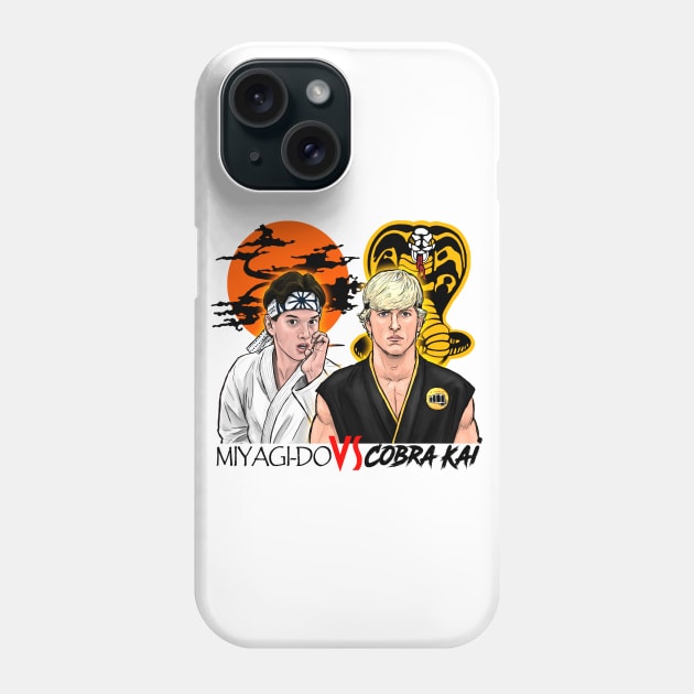 Johnny VS Daniel for light tees Phone Case by PreservedDragons