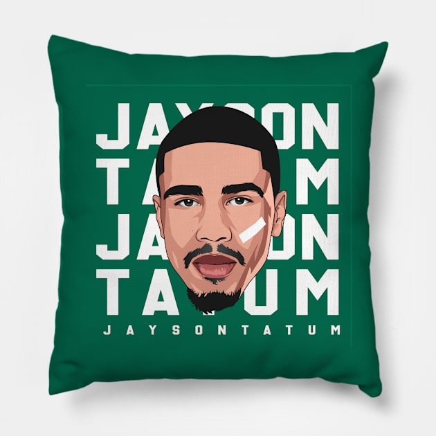 JAYSON TATUM Pillow by origin illustrations