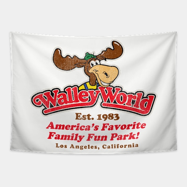 Walley World Moose Worn Tapestry by Alema Art