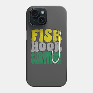 Fish Hook Survivor (retro distressed) Phone Case