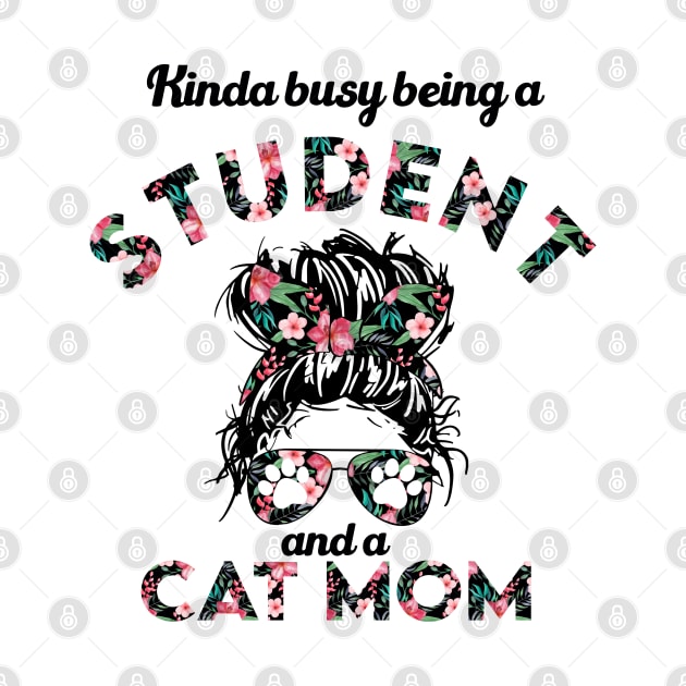 Student cat mom funny gift . Perfect present for mother dad friend him or her by SerenityByAlex