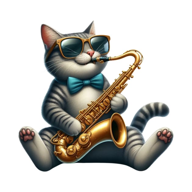 Jazz Cat by GalaxyGraffiti