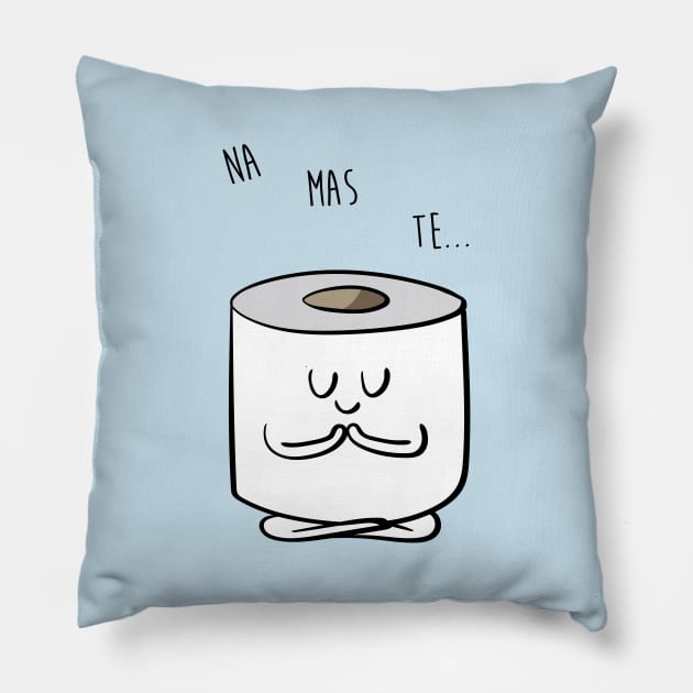 Namaste Toilet Paper Pillow by huebucket