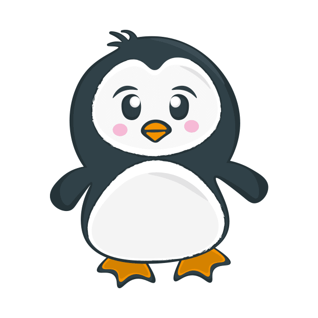 Cute Penguin Stickers by letzdoodle