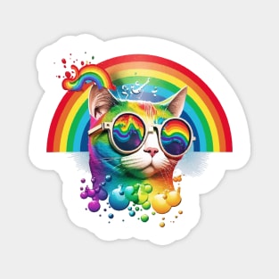 Rainbow Cat Magnet