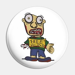 Free Hugs Zombie Pin