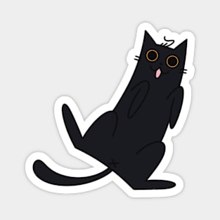 Cute Black Cat Funny Magnet