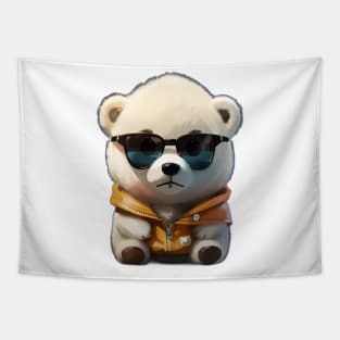 Polar bear with Sunglasses Tapestry