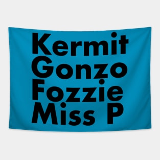 Kermit, Gonzo, Fozzie, Miss P Tapestry