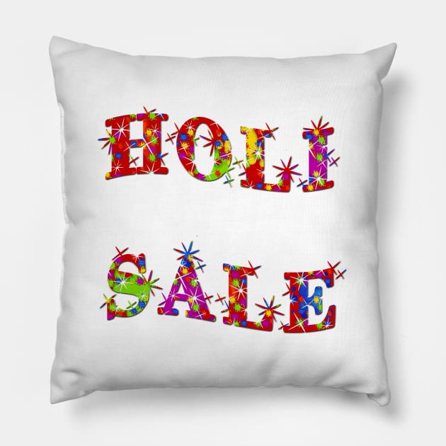 Happy Holi Pillow by ikshvaku