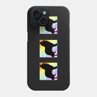 Colorful Collie Silhouettes Phone Case