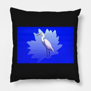 The Great white egret Pillow