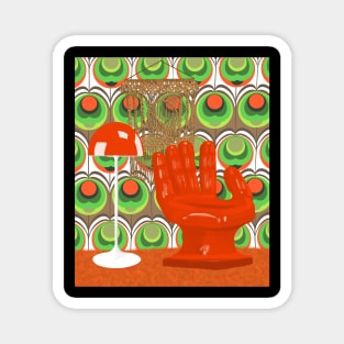 70s hand chair Magnet