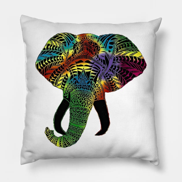 Tribal Elephant Pillow by Kyko619