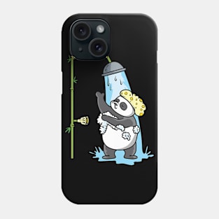 Panda takes a shower Phone Case