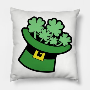 Shamrock Leprechaun Top Hat St. Patrick's Day Pillow