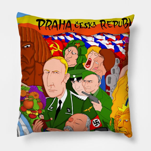 Prague, Czech Republic Pillow by lucamendieta