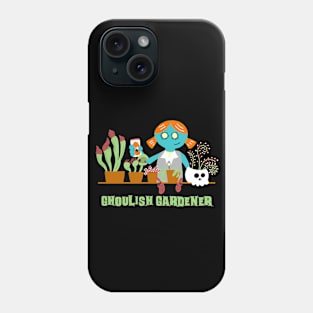 Ghoulish Gardener Zombie Girl Phone Case