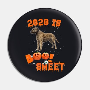 2020 Is Boo Sheet Halloween Irish Wolfhound Dog Wear Mask Pin