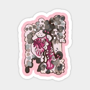 Two angry poodles Magnet