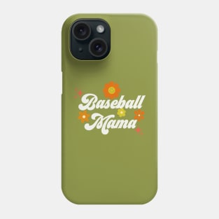 Baseball Mama - 70s style - White Phone Case