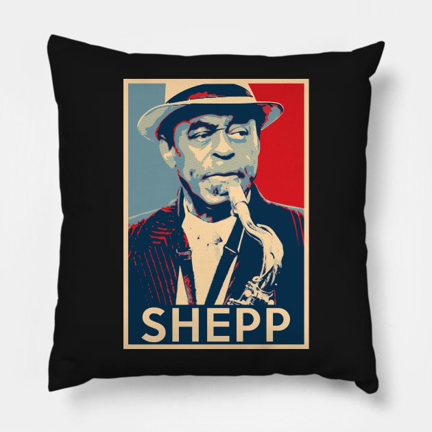 Archie Shepp Hope Poster - Greats of contemporary African American instrumental music Pillow by Quentin1984