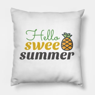 hello sweet summer shirt, beach vacation shirt, gift fo summer Pillow