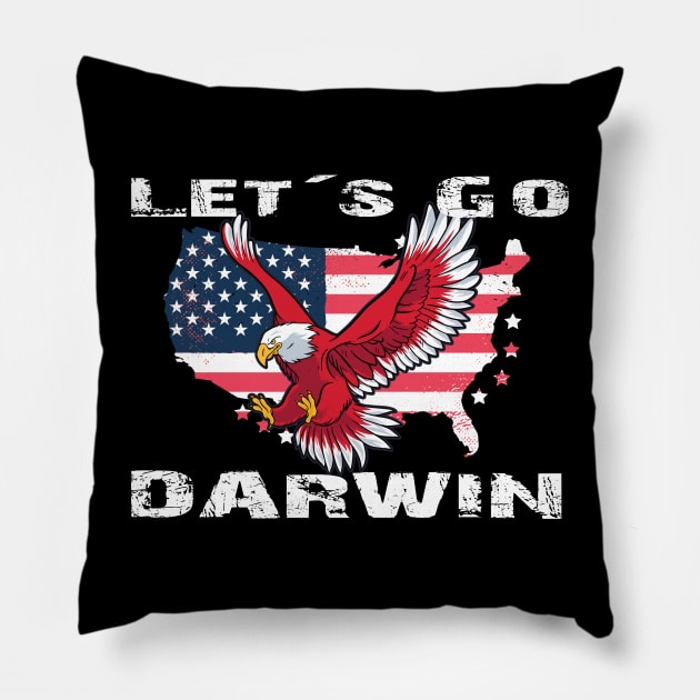 Lets Go Darwin -Let´s Go Darwin Pillow by JayD World
