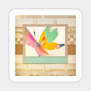 Pastel Butterfly Abstract Magnet