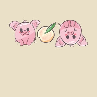 Twin Pig with Peach T-Shirt