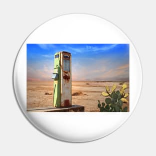 Old Gas Pump in Desert Pin