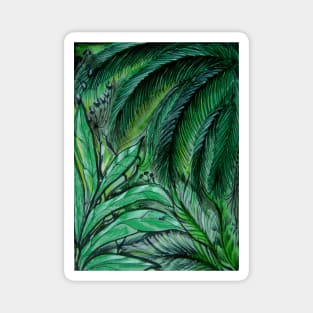 ABSTRACT EMERALD PALMS Magnet
