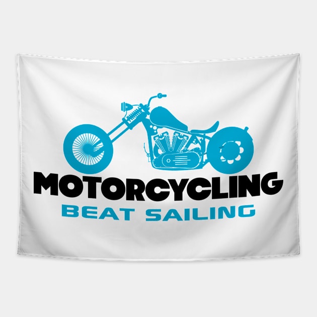 Motorcycling Beat Sailing Design Tapestry by etees0609