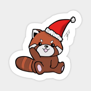 Red Panda Christmas Magnet