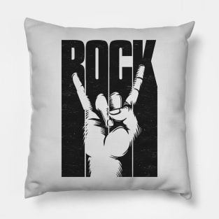 Rock And Roll Hand Sign for Rock Music Lovers Pillow