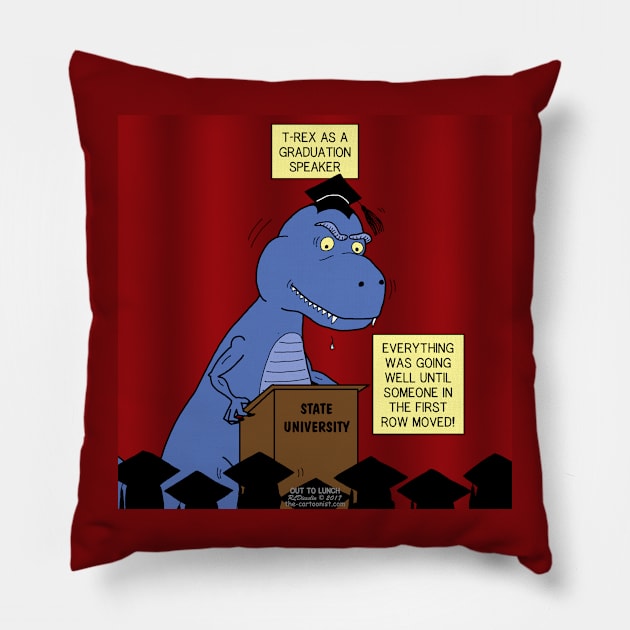 T-Rex as a Graduation Speaker Pillow by OutToLunch