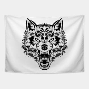 Angry Wolf Tapestry