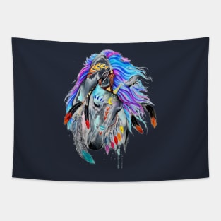 Colorful horse head Tapestry